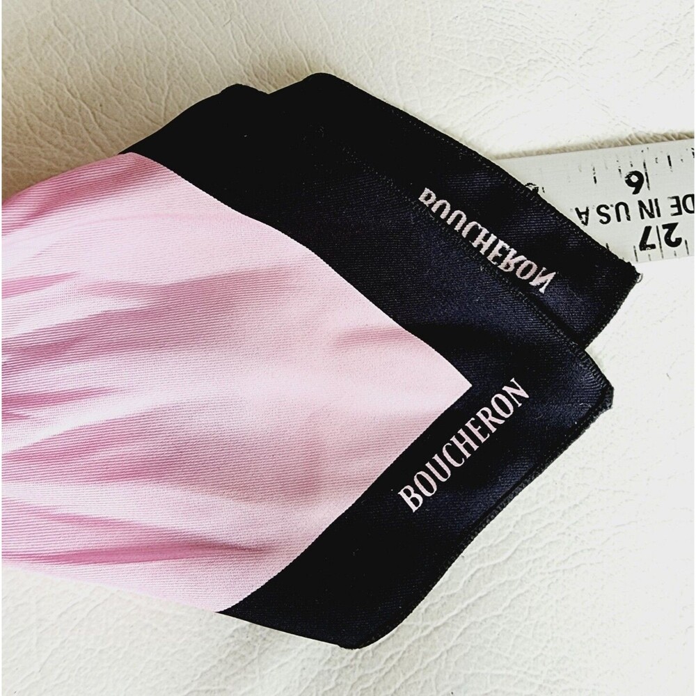 Boucheron Women's 100% Silk Pink/Black Watch Band Strap Made In France 9" - Picture 11 of 11